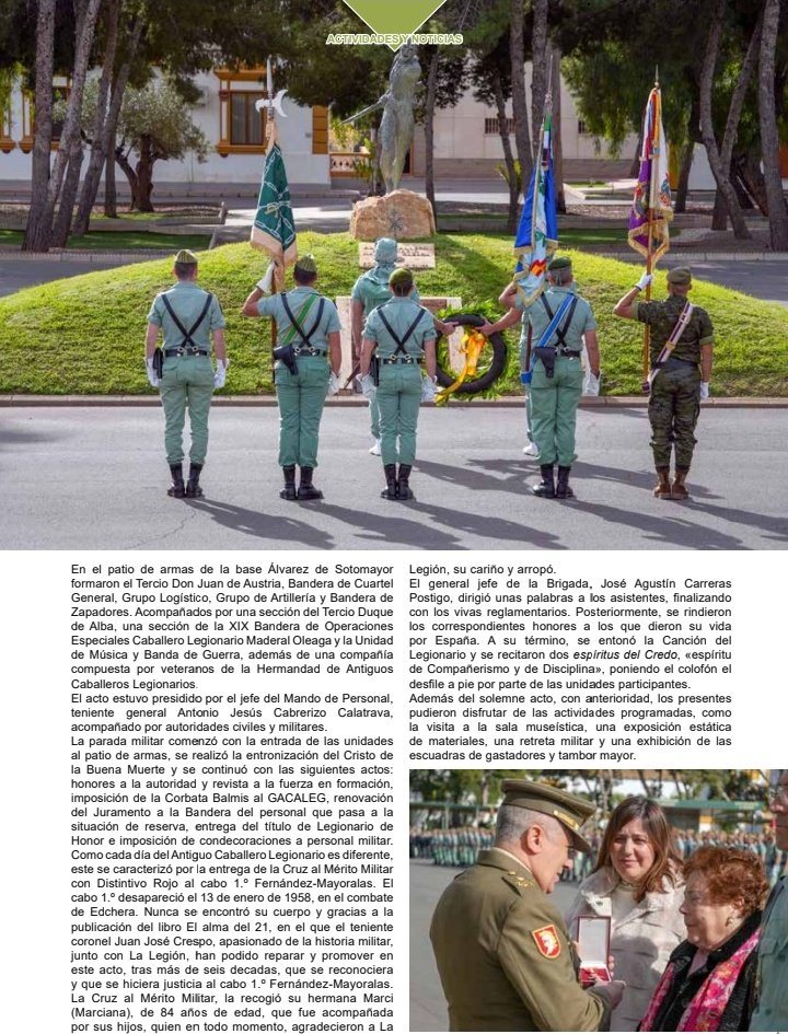 patton_b_v's tweet photo. Ya ha salido el último número de la revista 'La Legión'

El guión del Regimiento de Transmisiones n° 21 frente a la estatua de Maderal Oleaga y la familia de Pedro Fernández-Mayoralas recibiendo su recompensa 66 años después

Preciosas fotos. Precioso acto
https://t.co/sHfaP5hsKU https://t.co/QntqVffR3u