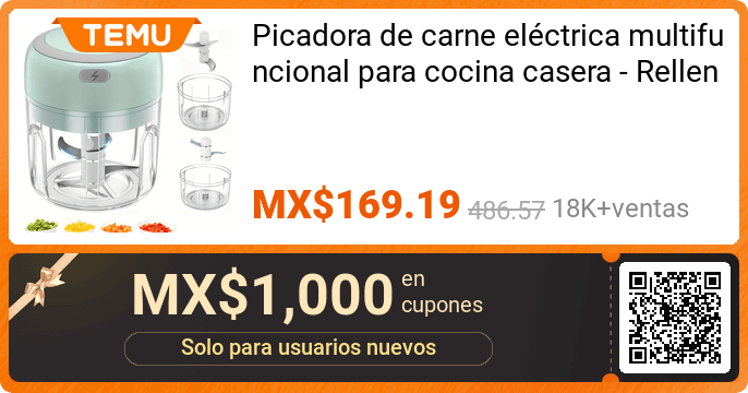 RecetasCNora's tweet photo. Picadora de carne eléctrica multifuncional para cocina casera - Relleno y molienda automática con máquina auxiliar de alimentos
👉 -65% de descuento más UN DESCUENTO ADICIONAL DEL 30%❤️
🎉 Precio después de cupón[MX$169.19] -65% de descuento
👉 Link: https://t.co/cwvdOTEl4g https://t.co/hLxXUkeEjW