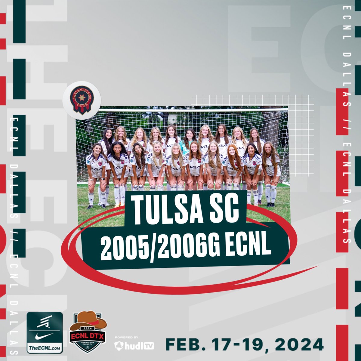 TulsaSC's tweet photo. 𝟮𝟬𝟬𝟱/𝟮𝟬𝟬𝟲 @ECNLgirls 𝗗𝗮𝗹𝗹𝗮𝘀 𝗦𝗰𝗵𝗲𝗱𝘂𝗹𝗲 🐂🤠

Swipe ⬅️ to view daily matches and times 👊

@TulsaSC_06_ECNL 

#TulsaSC | #ECNLDTX https://t.co/nbCoUaS9mX