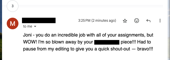 🥹🥹🥹 Editors, your words are powerful and you might not realize how much a quick message like this can mean to a writer! It only takes a minute to make someone's day.