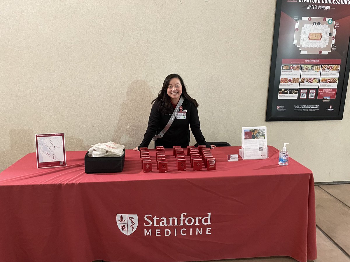 Ortho Physician Liaison Alice Hou hosting the Ortho booth for Acute Injury Clinic at the Stanford vs USC Women’s Basketball game! Learn more about our Ortho Acute Injury Clinic here! stanfordhealthcare.org/medical-clinic… #stanfordortho #acuteinjury #clinic #networking