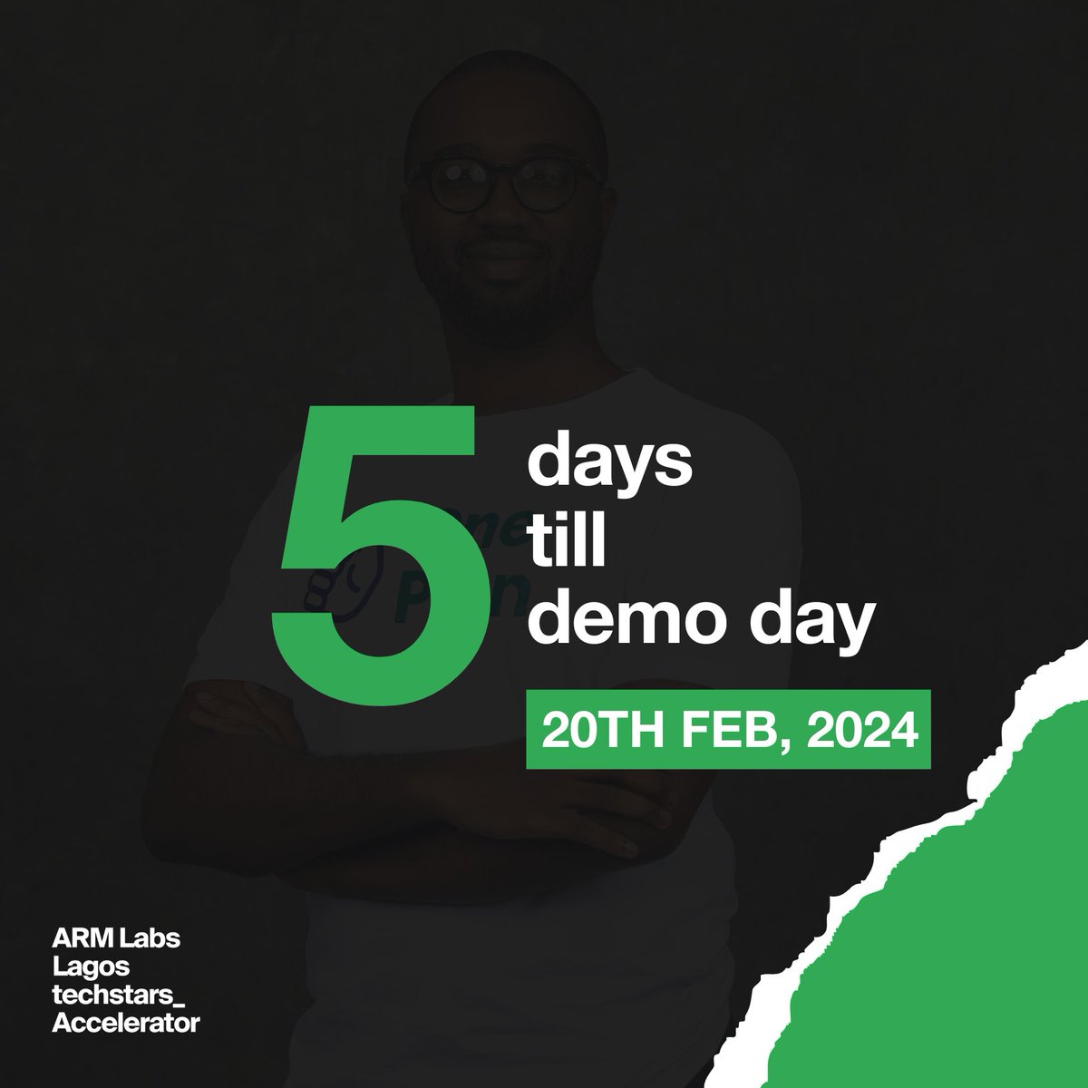 Just 5 days until Demo Day on February 20th, 2023. The excitement is building, and we can't wait.

Don't miss out on this, secure your virtual seats by registering now on this link bit.ly/GENIV.

#ARMLabs #Techstars #DemoDay