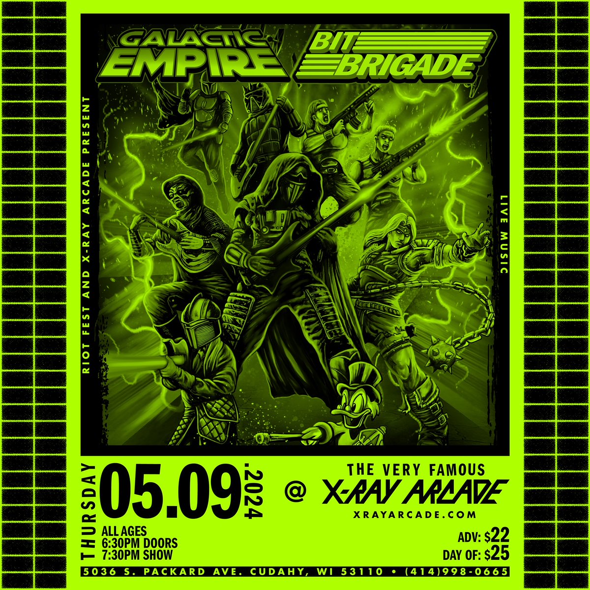 ON SALE NOW! Brit Brigade & @GalacticEmpire8 on May 9 at @xrayarcade -> bit.ly/XRAY-BBGE
