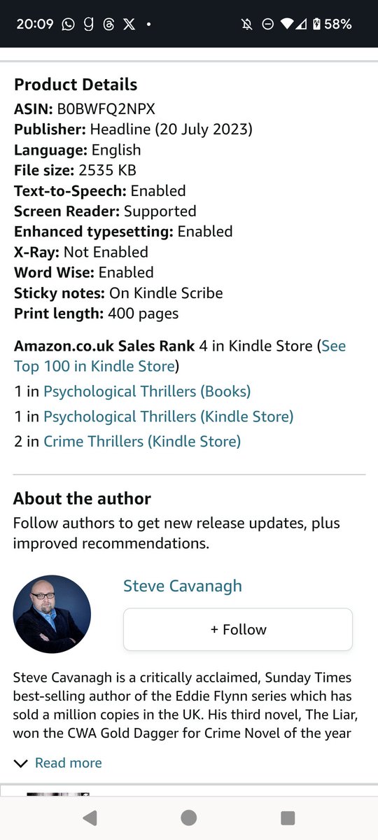 #bargain #sale #booktwitter #KillForMeKillForYou #author #SteveCavanagh his most recent, its really good guys ♥️ #BooksWorthReading #99p for a limited time ♥️ #standalone #crimefiction xxx
