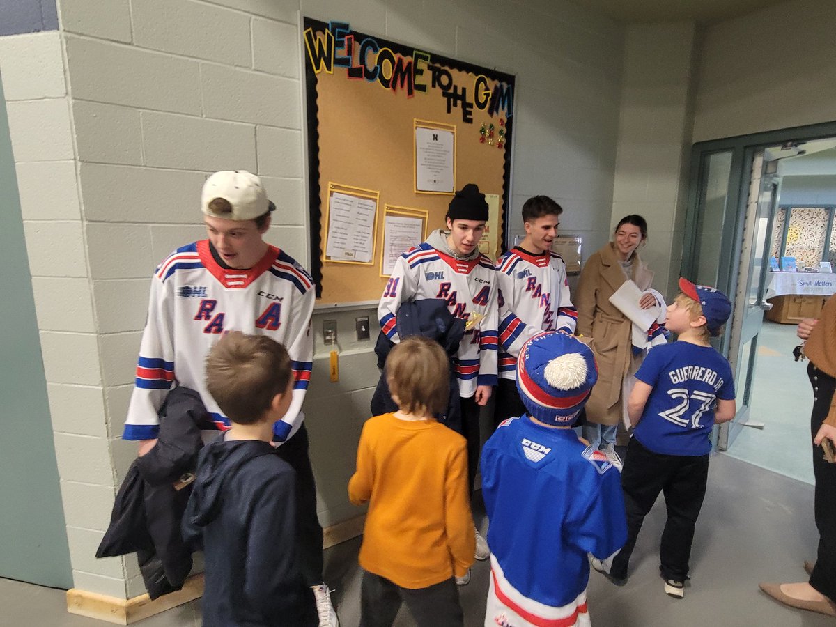 St. Nicholas WCDSB (@stnkspirit) on Twitter photo Amazing finale to our Read-a-thon! 📚 Thanks <a href="/OHLRangers/">Kitchener Rangers</a> for coming and reading to us! 🏒📚 #SpiritMatters Read-a-thon 2024 Amazing finale to our Read-a-thon! 📚 Thanks <a href="/OHLRangers/">Kitchener Rangers</a> for coming and reading to us! 🏒📚 #SpiritMatters Read-a-thon 2024