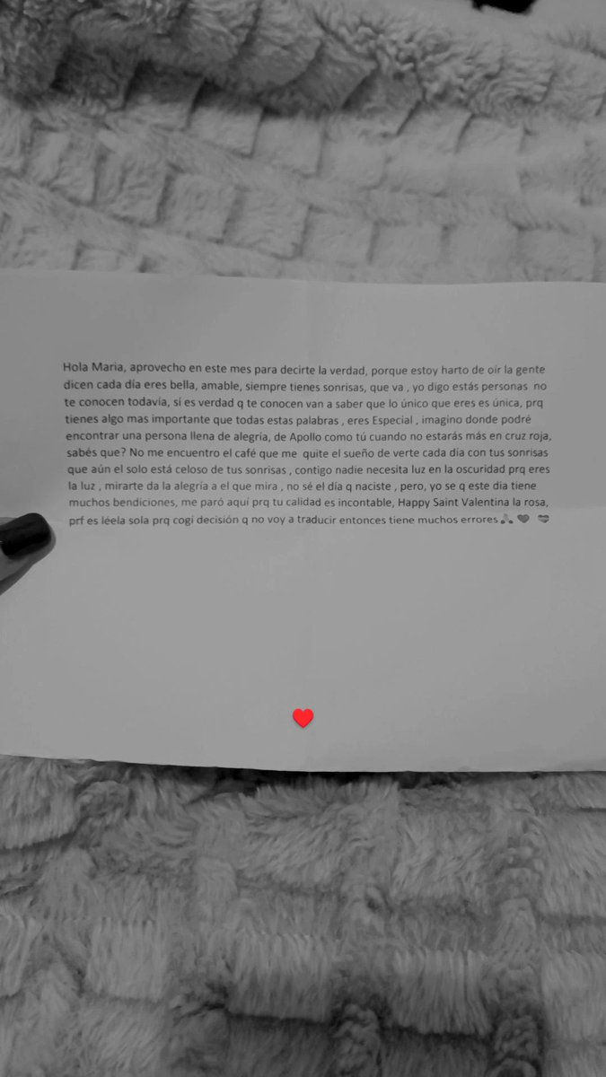 No supero mi carta de San Valentín. Qué bonito amar lo que haces ✨♥️