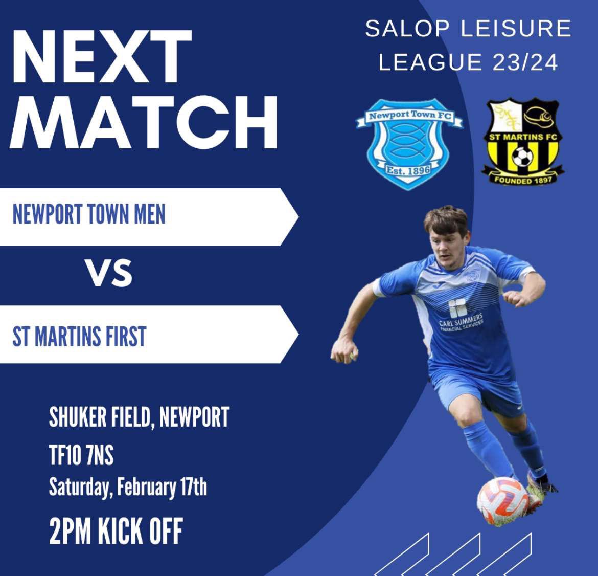 On Saturday we take on @St_MartinsFC at the Fortress Shuker🐟 Newport go into the game after back to back wins, hoping to continue our good form🐟💙 Come down and support the lads! 🫡 #threefishes #upthetown