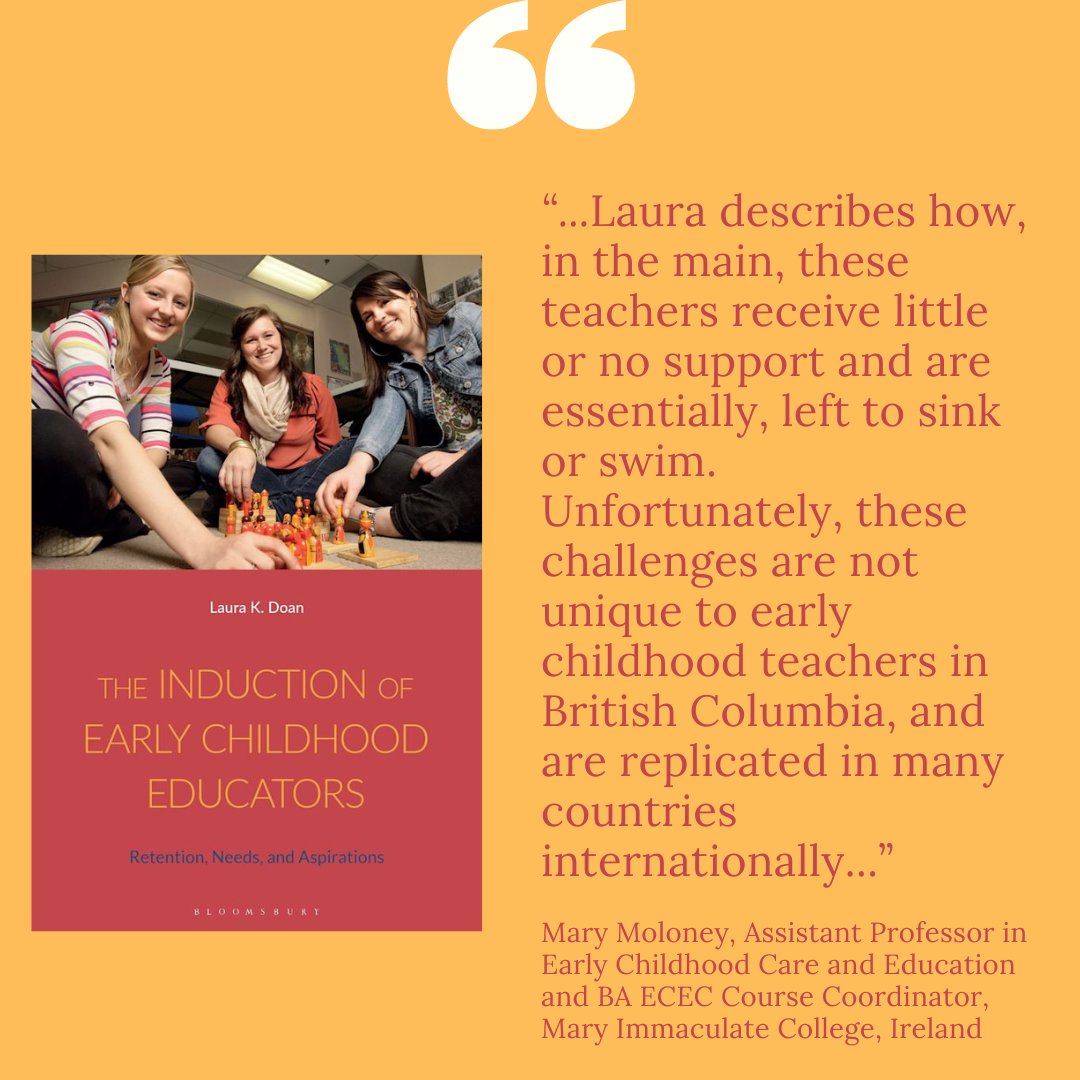 This book has been inspired by my desire to shed light onto the issues related to the retention of early childhood educators. @MaryMoloneyie @BloomsburyAcad #TRUResearch #TRUNewsroom #theinductionofearlychildhoodeducators #ecebc #peermentoring #communitiesofpractice
