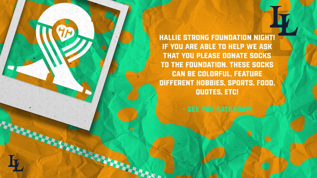 Hallie Strong Night! 🟠🟠
If you are able, please help donate socks for men, women &amp; children battling cancer. 

See you Saturday at 4:00PM as the Lakers host Western Reserve in The Historic Marsch Gymnasium 
<a href="/HalliesHope/">The HallieStrong Foundation</a>
