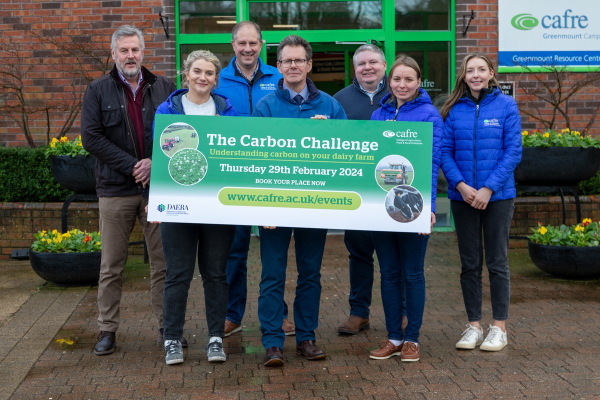 CAFRE is hosting the Carbon Challenge conference on Thur 29th Feb to give dairy farmers an opportunity to understand how managing carbon & GHG emissions will improve their production efficiency, help secure dairy markets & meet retailer requirements. cafre.ac.uk/events/the-car…