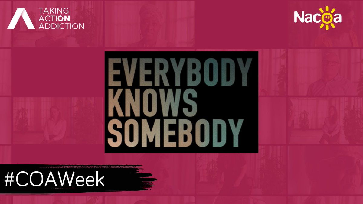 Join us in breaking the silence on children affected by parental addiction this COA Week. #COAWeek #TakingActiononAddiction #EverybodyKnowsSomebody @NacoaUK