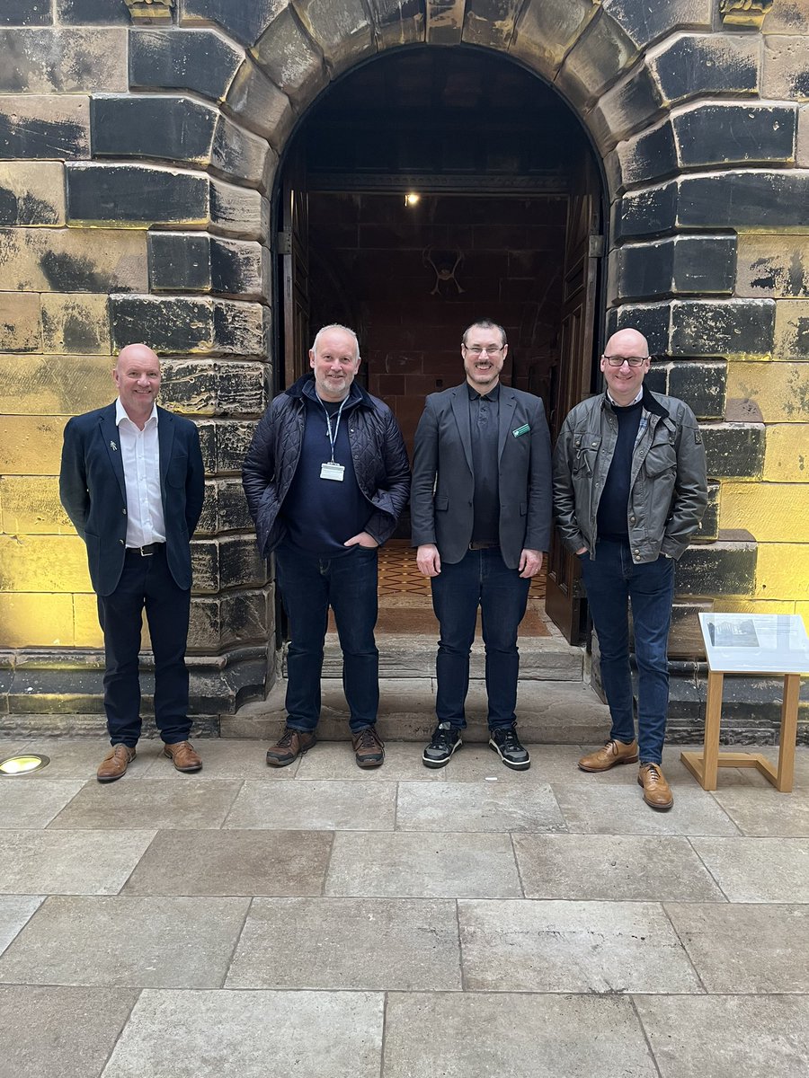 👍🏻 to meet Sam Scott today CEO at Halton Housing, Cllr Nolan from the Council and with Rob at Norton Priory. 👇the front of the old Brooke house built in 1868 as they added a front porch to the undercroft which was built around 1134. Visitor figures incredible since 🎅 👏
