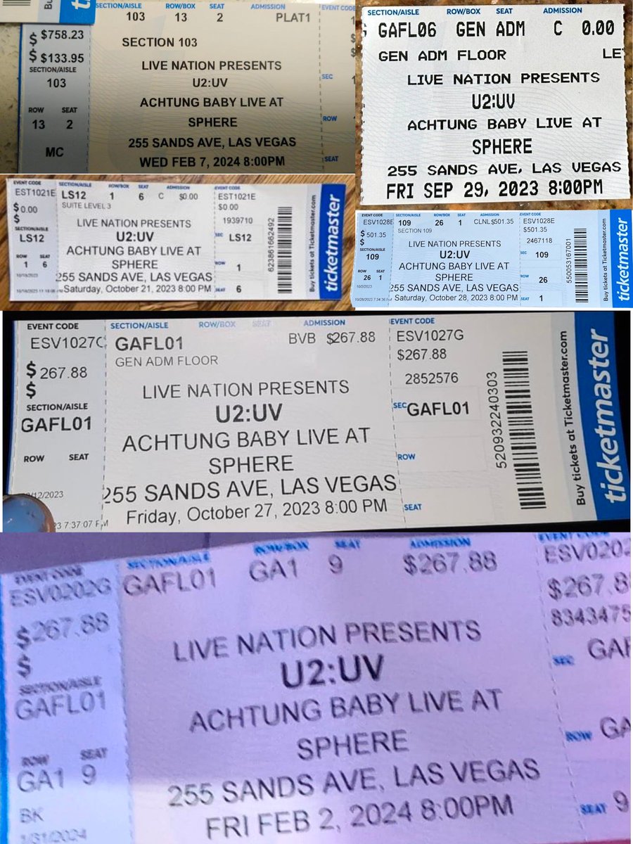 mawg8trs's tweet photo. #TicketStubThursday
U2 show @SphereVegas box office said they can't print tix. I pointed to a printer, they said that @U2 doesn't allow them to print.
Why have your employees lie to patrons/fans?
#TicketsAreComing #ThatsTheTicket™ #MobileTicketsAreLame @TicketTimeMach1 https://t.co/XtgLTOmVLj