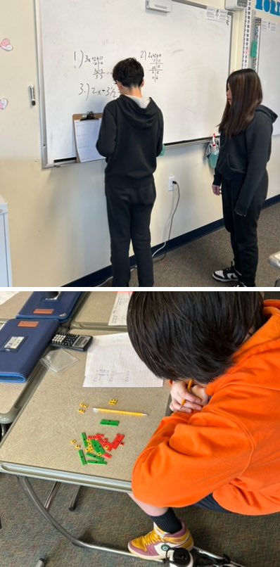 SrmMath's tweet photo. Tell me Y (or x, or m, or….) #solvingequations #thinkingclassroom #7thgrade @pgliljedahl @SRMWarriors https://t.co/JcsVcpCT7z
