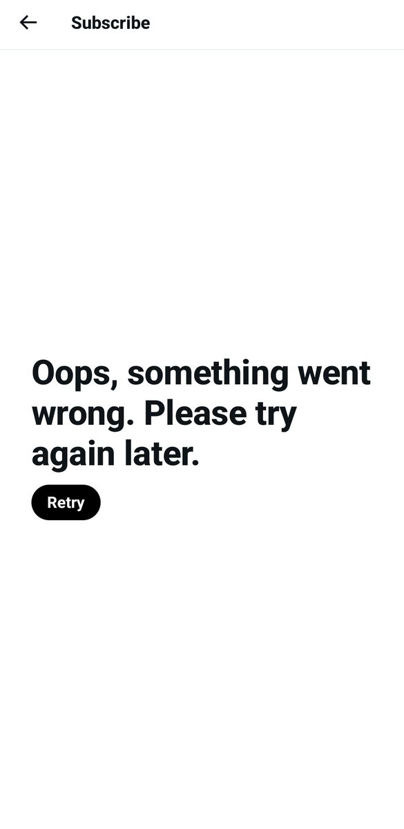 ChalwadiRohit19's tweet photo. Hi X Team, @Support

I'm not able to subscribe to my account, it shows a " Something went wrong " etc...

Kindly resolve.

#Twitter 
#SubscribeNow 
#Xerror https://t.co/PTFlGBhDXw
