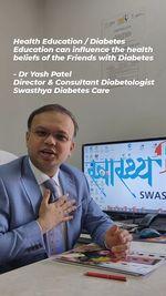 swasthyaindia's tweet photo. Health Education / Diabetes Education can influence the health beliefs of the Friends with Diabetes

- Dr Yash Patel
Director &amp; Consultant Diabetologist
Swasthya Diabetes Care https://t.co/RtzrcfLvMm