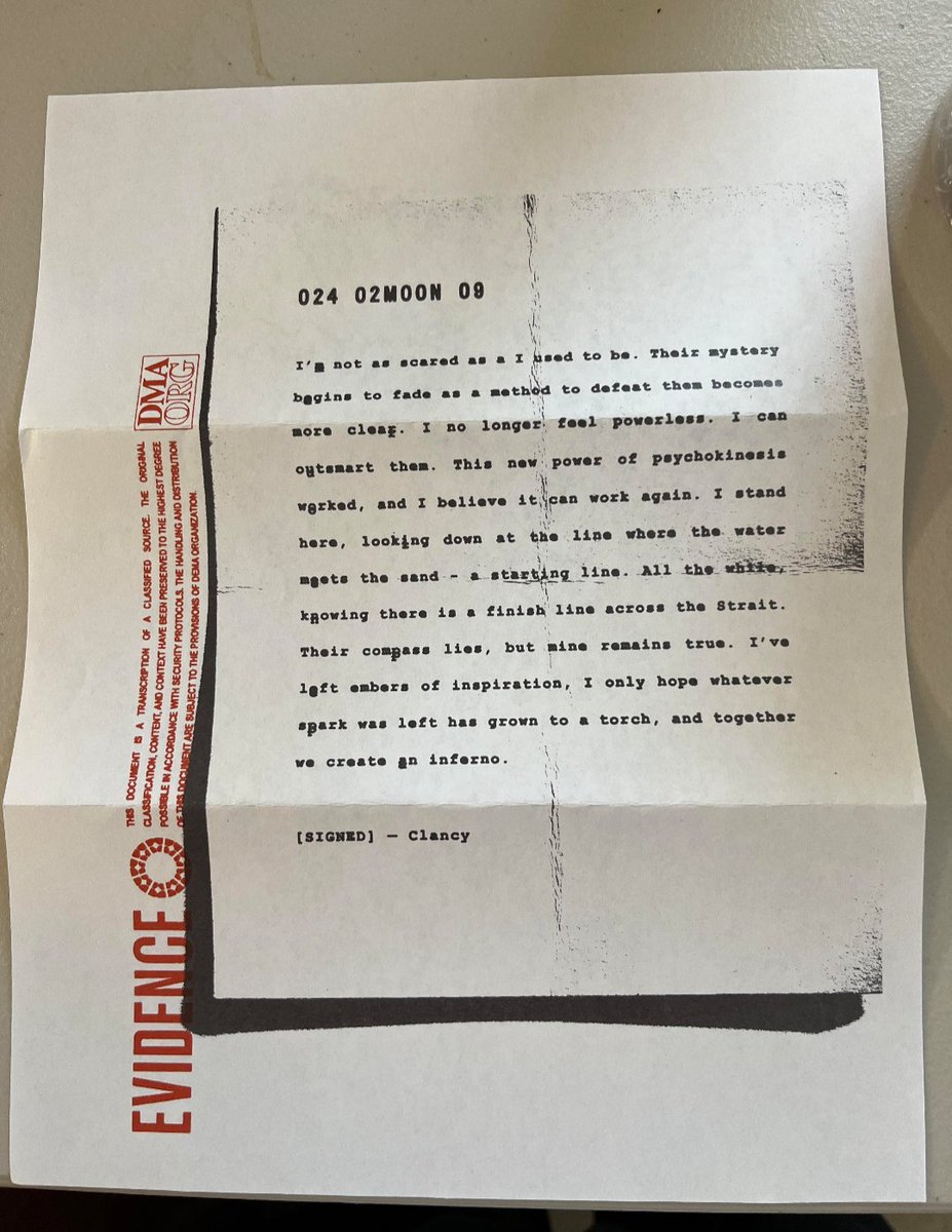 TOPUPDATERS's tweet photo. A member of the /twentyonepilots reddit has reported receiving a letter from Dema. Here are the contents: https://t.co/5oIbEw2unv