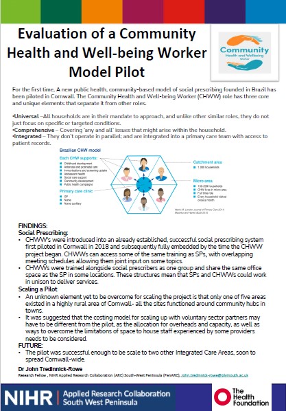 At our <a href="/PlymUniCPCRG/">UniPlym Community and Primary Care Research Group</a> Away Day <a href="/RoweTredinnick/">John Tredinnick-Rowe</a> shared his poster on an 'Evaluation of a Community Health and Well-being Worker Model Pilot' #Research #PrimaryCare <a href="/PlymUni/">University of Plymouth</a> <a href="/Peninsula_ARC/">PenARC (NIHR ARC South West Peninsula)</a>