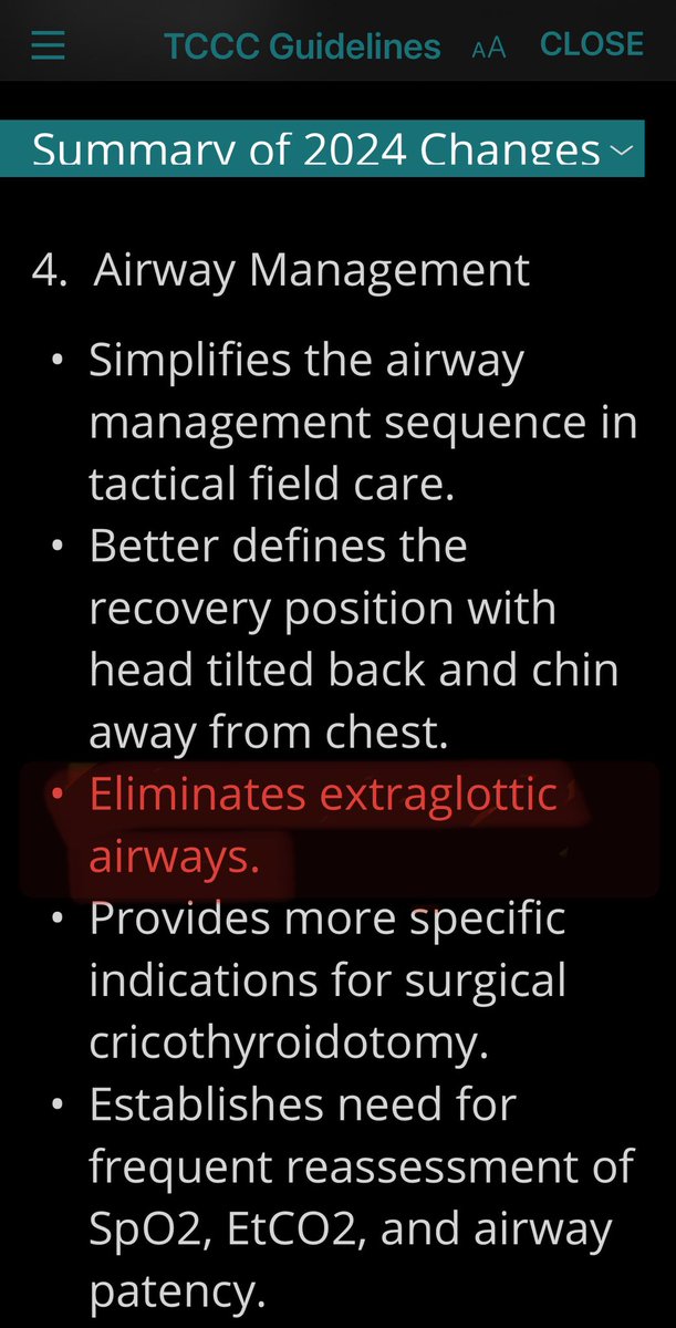 Big changes to the @CommitteeonTCCC guidelines. #TCCC