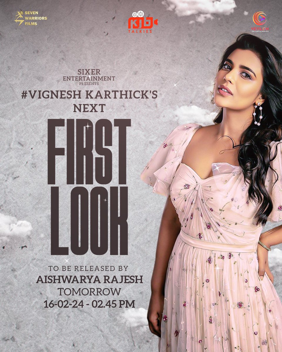 '🚨 Brace yourselves! The wait is almost over!🕒🔥 Super excited for director #Vigneshkarthick's next project!💥🎬 Get ready to witness the mind-blowing title and first look reveal by the talented @aishu_dil tomorrow at 02.45PM!⏰ Stay tuned for this epic moment!😱🌟…