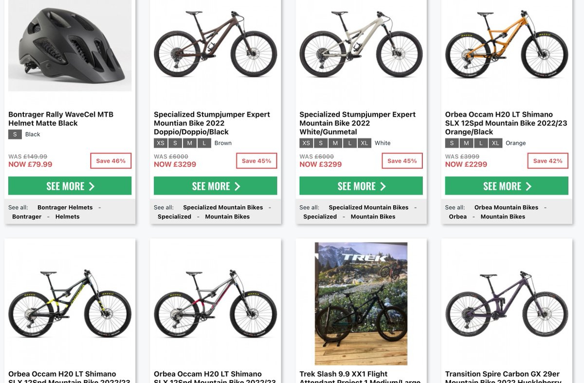 If you know someone who's in the market for a high end mountain bike at the moment, but undecided what fits in their budget, show them the Daily Deals page today - there's some huge product line clearances just come through bikesy.co.uk/dailydeals/