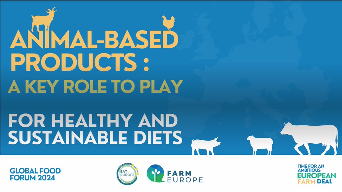 @FarmEurope President Yves Madre shared the outcomes of an interesting report on Animal-Based Products - a key role to play for #Healthy and #Sustainable #Diets' during yesterday's #GlobalFoodForum. Click on the link to see his presentation canva.com/design/DAF8fnO…
