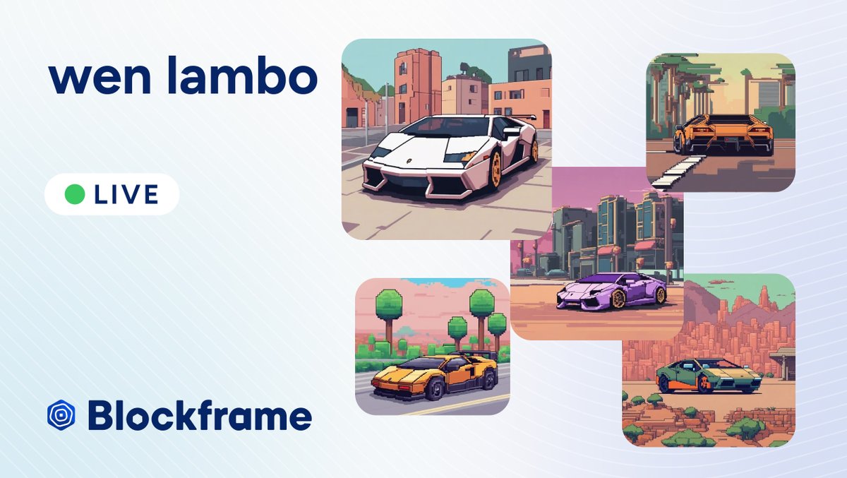 wen lambo? we can never know but we know for sure where 👀 This is our most popular collection of the week 👇 blockframe.io/launchpad/zk/0…