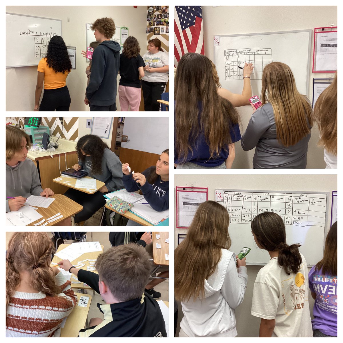 Snap shot of Algebra 2 the past week. Matching up composite functions and investigating exponential functions by comparing to functions we’ve already done. 
<a href="/CHSCanes/">Citrus High School, Inverness, FL 🌀🌀🌀</a>