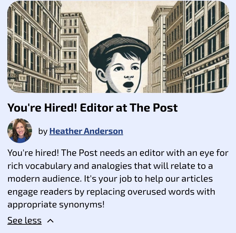 Was having trouble thinking of ways asynchronous online Ss could practice asking clarifying questions and do peer reviews per standards. <a href="/mizouai/">Mizou - AI Chatbot</a> to the rescue! Ss can even speak and the chatbot transcribes! I’m obsessed. 🤩
