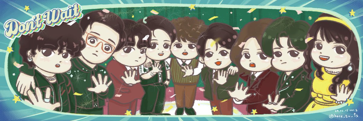 #Dont_Wait @SJofficial 

#박정수 #김희철 #김강훈 
#신동희 #이혁재 #이동해 
#최시원 #김려욱 #조규현 
#이특 #희철 #예성 #신동 #은혁 
#동해 #시원 #려욱 #규현 
#LeeTeuk #HeeChul #Yesung 
#ShinDong #EunHyuk #DongHae 
#Siwon #RyeoWook #KyuHyun 
#Illustration