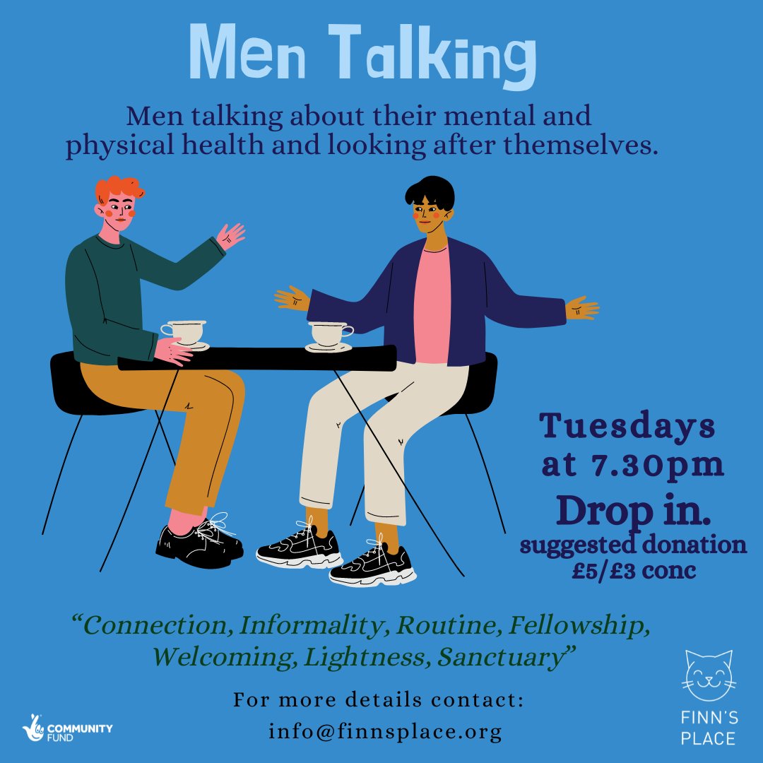 A safe space for men to come and talk about their week. Please share with anyone you might think be interested. It is a lovely, small, non-judgemental group. 167 Ledard road.

#mensmentalhealth #mentalheathglasgow #healthformen #battlefieldcommunity