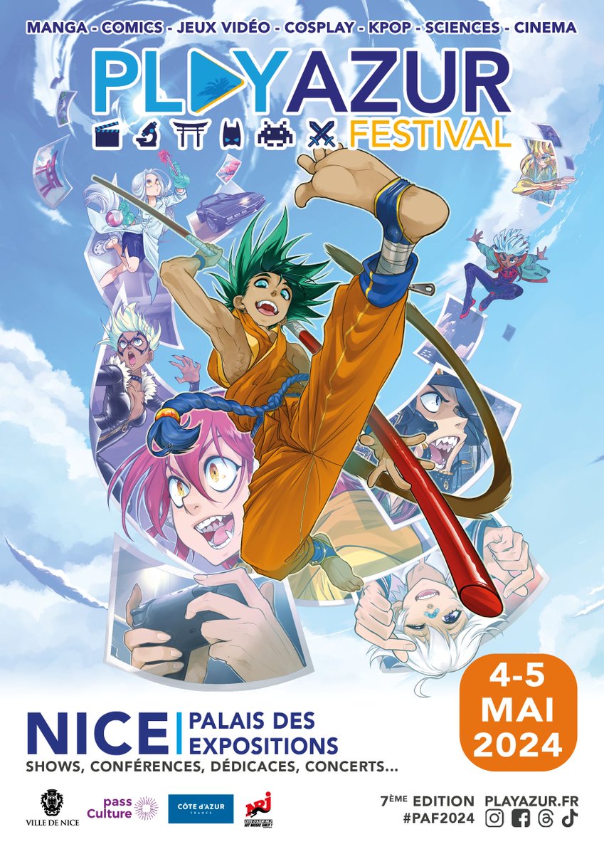 PlayAzur's tweet image. Notre affiche pour le #PAF2024 est là ! 😍🔥

Merci à Atelier Enaibi pour son travail exceptionnel ! 

📆RV les 4 et 5 mai au Palais des expo de Nice pour notre 7ème édition !

Alors, vous avez trouvé toutes les références?

🎟️ Lien vers la billetterie : playazur.fr/billetterie/