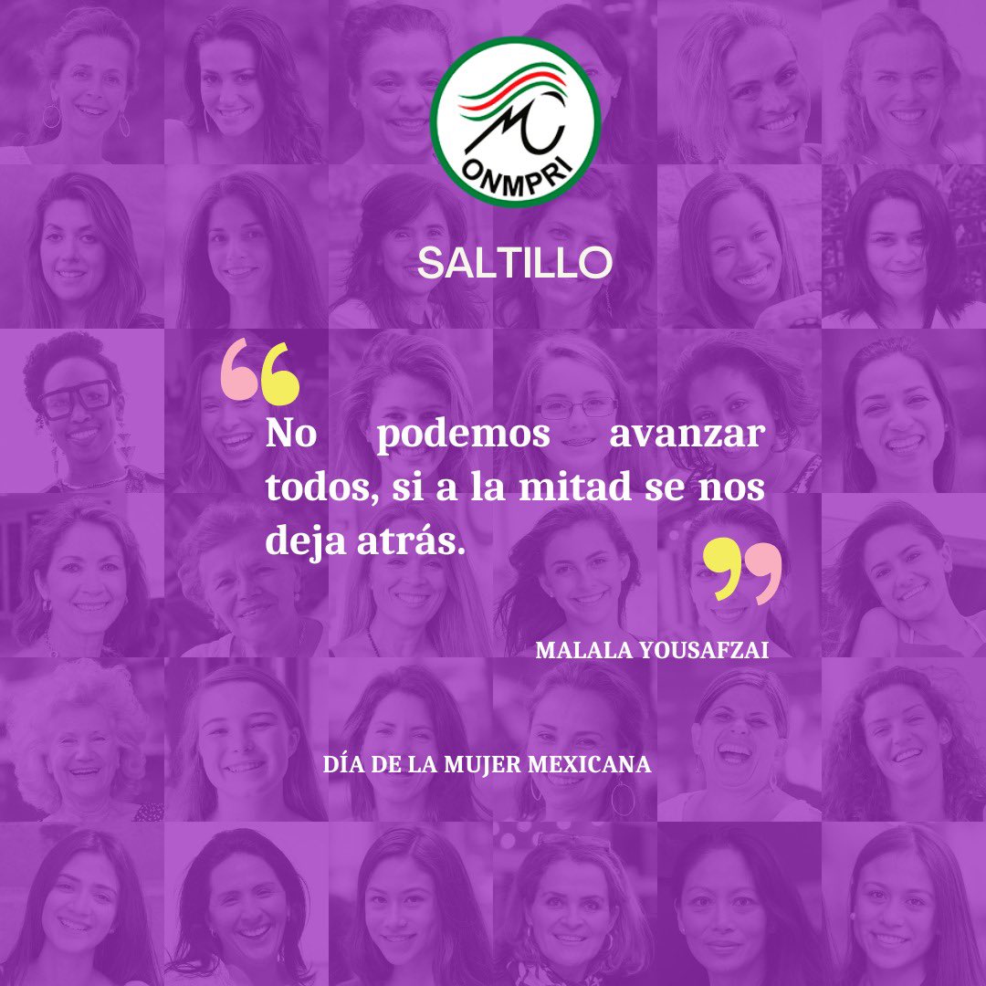onmpri_saltillo's tweet photo. Hoy para conmemorar el #DíaDeLaMujerMexicana, compartimos algunas frases que nos impulsan a continuar la lucha por nuestros derechos. 

¡Reconozcamos la lucha de todas, juntas somos invencibles! 💪💜 

#MujeresConstruyendoMujeres https://t.co/i1WTbxoU6A
