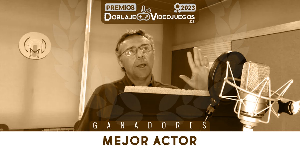 🏅 Ganadores #PremiosDV2023 
a los Mejores Doblajes de Videojuegos de 2023

🏆 Mejor Actor
🎙️ Lorenzo Beteta