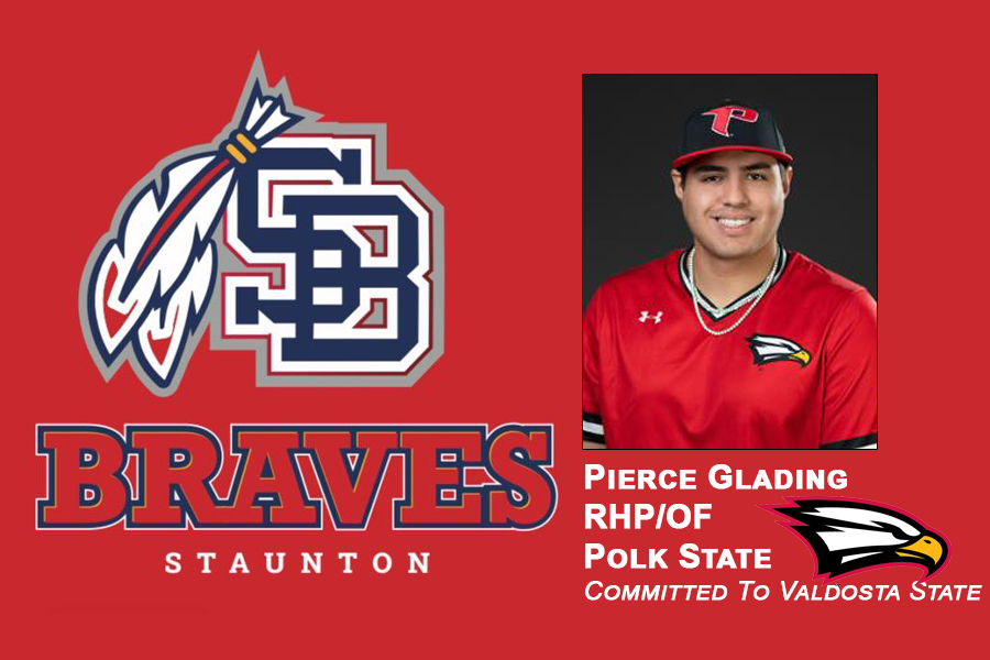 Staunton Braves (@stauntonbraves) on Twitter photo The <a href="/StauntonBraves/">Staunton Braves</a> have signed utility player <a href="/PierceGlading/">Pierce Glading</a> of <a href="/PolkStBaseball/">Polk State Baseball</a> to play this summer in the <a href="/VBLBaseball/">Valley Baseball League</a> The <a href="/StauntonBraves/">Staunton Braves</a> have signed utility player <a href="/PierceGlading/">Pierce Glading</a> of <a href="/PolkStBaseball/">Polk State Baseball</a> to play this summer in the <a href="/VBLBaseball/">Valley Baseball League</a>