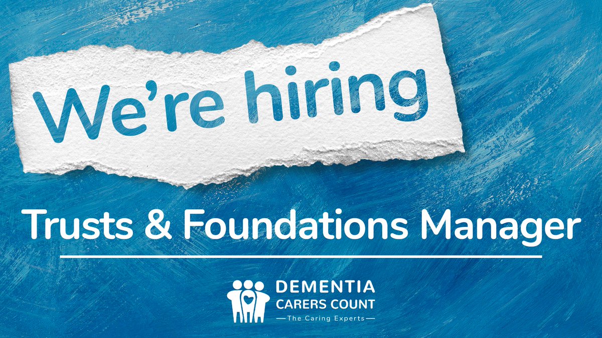 We’re looking for a results-driven ambitious fundraiser who has a strong understanding of the trusts & foundations fundraising environment, who can develop inspiring proposals and build long lasting relationships with funders. Read more: dementiacarers.org.uk/trust-and-foun… #CharityJobs