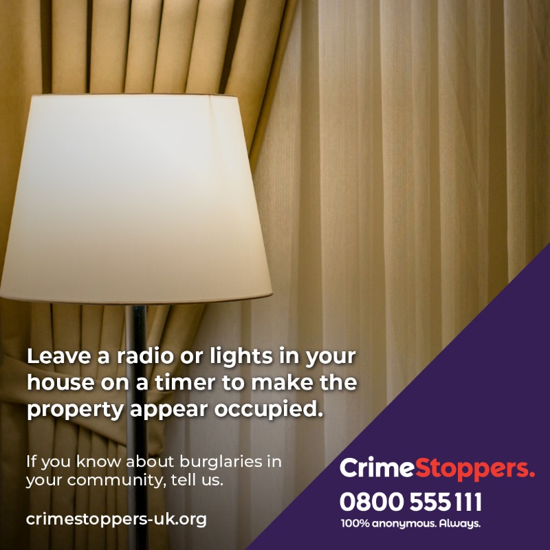 CrimestoppersUK's tweet photo. Burglary is not a victimless crime.

It’s traumatic to lose valuables from your home &amp; the emotional shock of having your property invaded can also be deeply upsetting.

Know or suspect someone is committing burglaries in your community? Contact our charity, 100% anonymously.