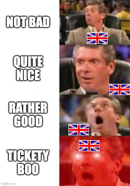 How I interpret British people's expressions of approval: