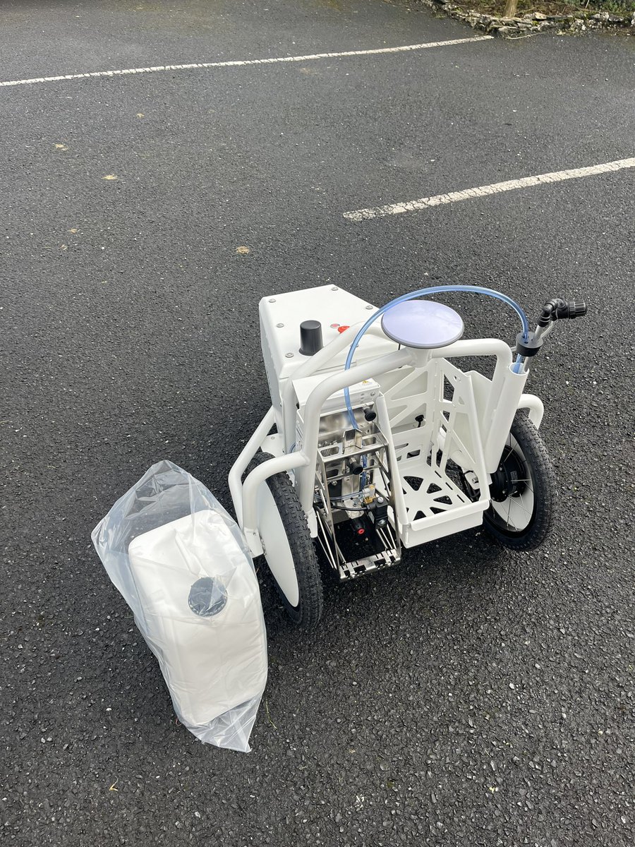 New <a href="/tmr_robots/">TinyMobileRobots</a> Pro X robotic line marker being delivered to Ronan Muldoon in Newtowncashel Co. Longford. Best of luck with the Robot and the new buisness venture. #linemarking