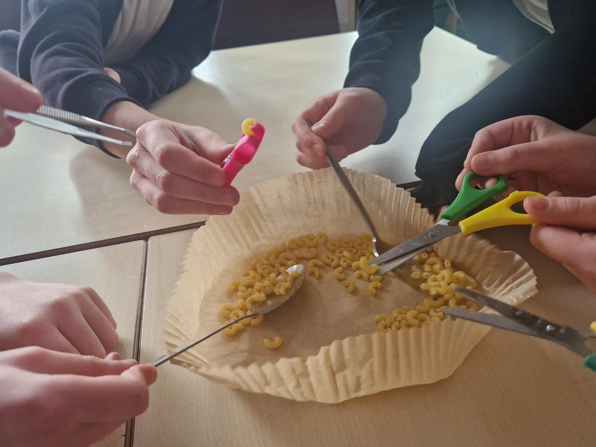 exton_mary's tweet photo. As part of Science week and linked to our topic 'Evolution and Inheritance', Yr6 children had fun investigating how successfully different 'beaks' were able to pick up different 'food', just as Darwin did! They made some excellent observations! Well done Yr6! #MEScience #STEM https://t.co/x6N2NljgDD