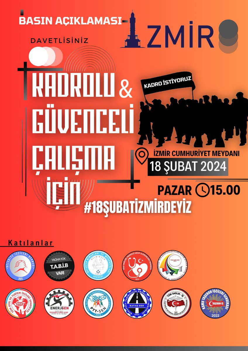 isci_dernegi's tweet photo. İşçiler İzmireGidiyor
Kadrolu ve güvenceli iş hayayı için 

İşçiler İzmireGidiyor

Çocukları için

İşçiler İzmireGidiyor

Kölelik değil insanca yaşam için 

İşçiler İzmireGidiyor https://t.co/wVyFRPmjQC