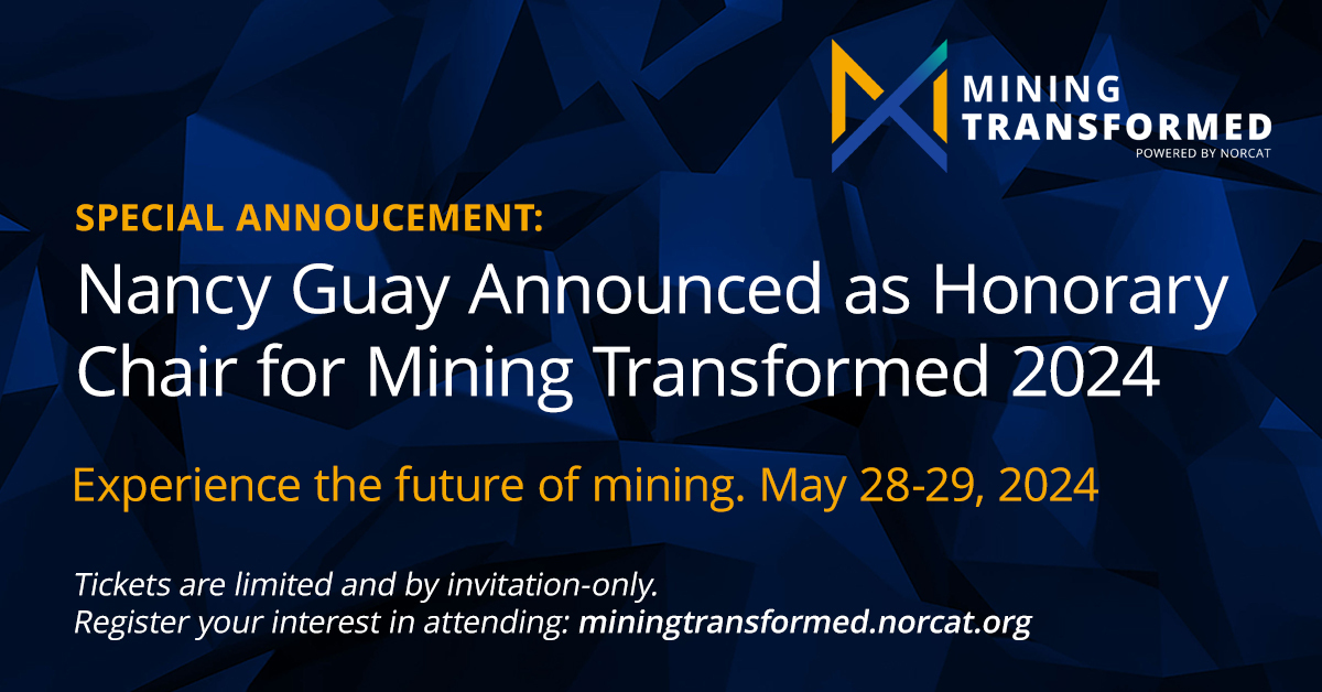NORCAT (@norcat) on Twitter photo #BreakingNews Nancy Guay, VP of Technology at <a href="/agnicoeagle/">Agnico Eagle Mines</a>, as Honorary Chair for Mining Transformed 2024! Join us in Sudbury on May 28-29 for live tech demos shaping the future of mining.
To learn more visit: norcat.org/Nancy-Guay-Ann… #BreakingNews Nancy Guay, VP of Technology at <a href="/agnicoeagle/">Agnico Eagle Mines</a>, as Honorary Chair for Mining Transformed 2024! Join us in Sudbury on May 28-29 for live tech demos shaping the future of mining.
To learn more visit: norcat.org/Nancy-Guay-Ann…