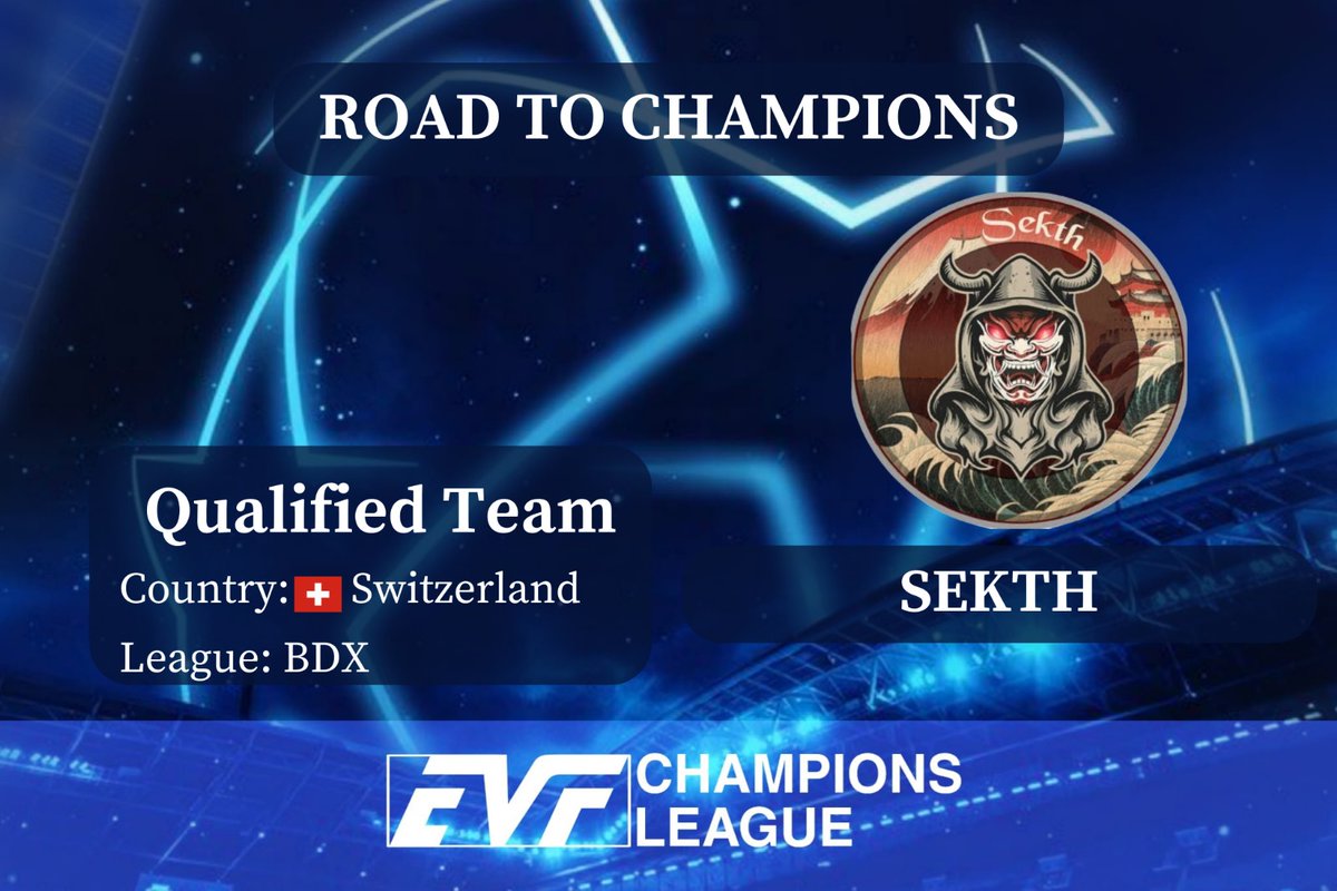 🇪🇺EVF CHAMPIONS LEAGUE

Qualified Team: 🇨🇭 <a href="/SEKTH_/">PFC 7EKTH</a>
League: <a href="/BDX_CHAMPIONS/">⚽️ BDX CHAMPION’S ⚽️</a>

Welcome to EVF Champions League