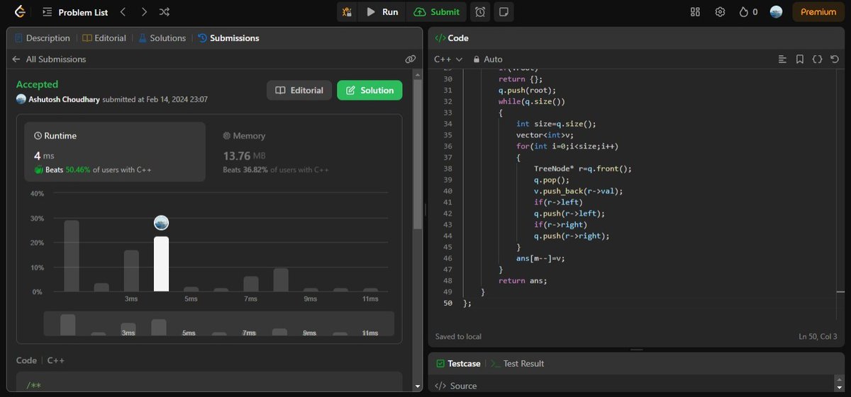 AshuJatt6's tweet image. #75daysofcodechallenge   
-Day 56/75
LeetCode Problem Name:
1. Recover Binary Search Tree.
2. Binary tree Level Order Traversal ll.
3. Convert Sorted List to Binary Search Tree.
4. Balanced Binary Tree.
Japan
Mbappe
New York
Jadeja