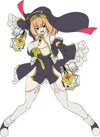 フランベルちゃんバトル立ち絵ここまで出来た‼🔫😋🔫 