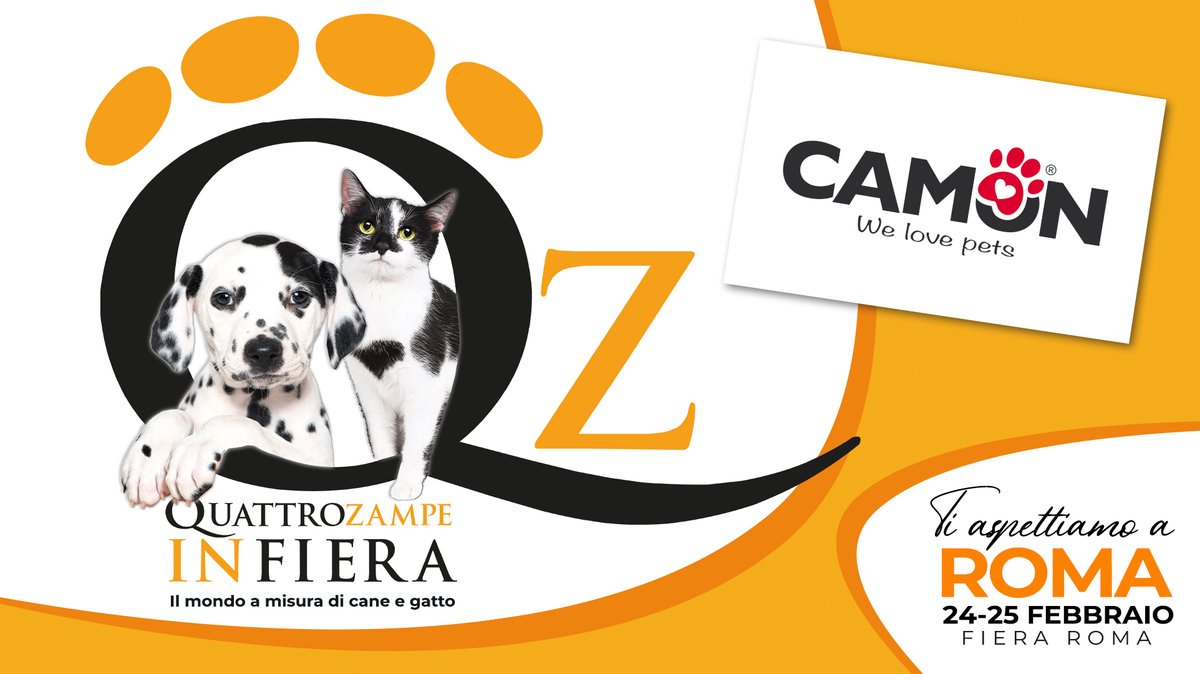 Il tour di QuattrozampeInFiera 2024 sta per iniziare.
E noi di Camon saremo presenti alla prima tappa dell'evento, che si terrà a Roma nel weekend del 24 e 25 febbraio.

Vieni a visitare il nostro stand per scoprire il mondo di opportunità Camon!

camon.it/news/camon-pro…