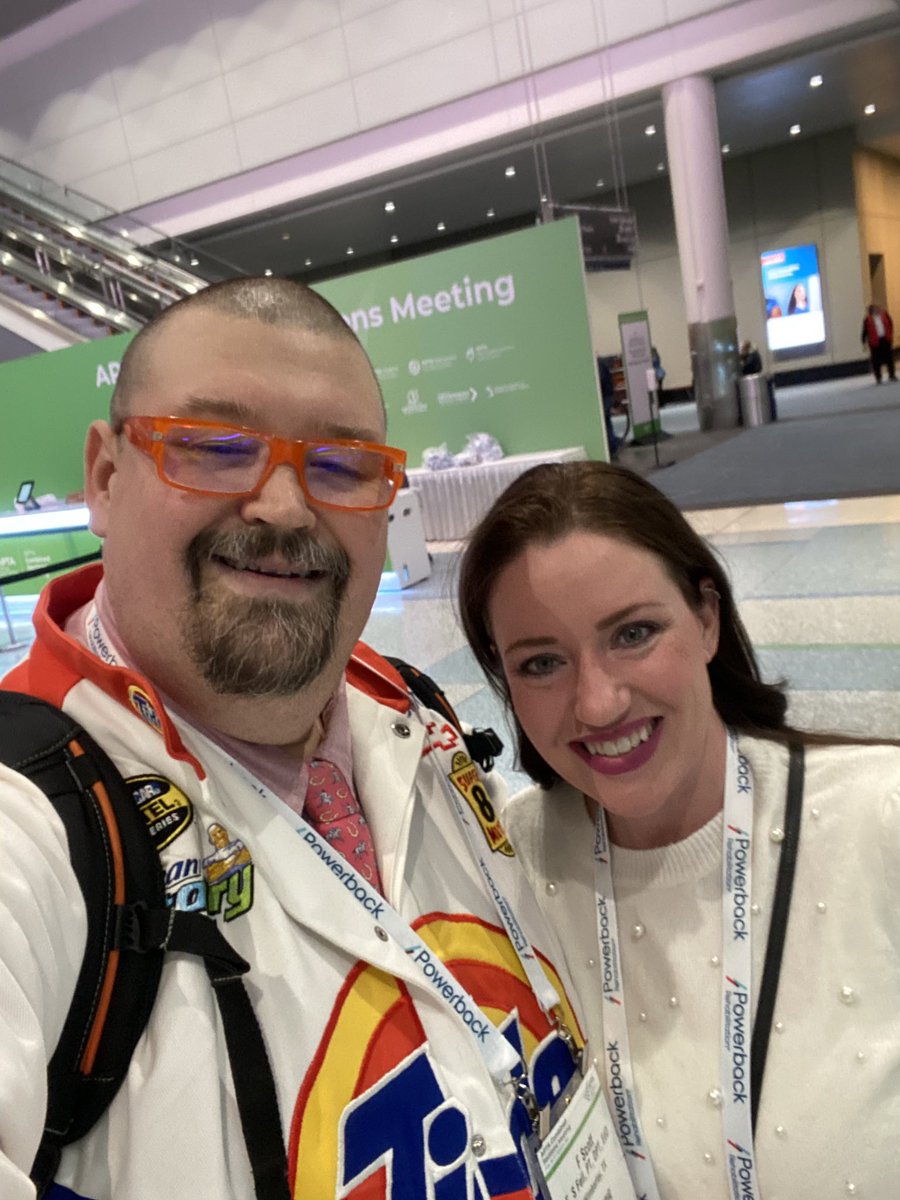 PTEducator's tweet image. Got to meet new @hetpodcast team member Kacey Dennis!!! 
This things she is working on for educators is going to blow your minds! 🤯
#aptacsm #aptacsm2024 #pteducator #ProfessorOfProfit #hetpodcast