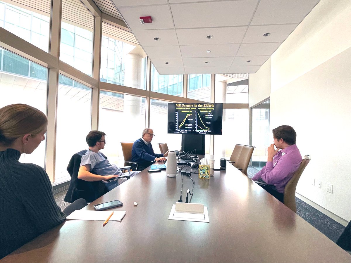 Dr Sarano, a world-renowned expert and luminary in the field of valvular heart disease, spent 2 hrs with our fellows teaching about the impact of valvular disease, early intervention &amp; more. Truly an unparalleled opportunity for our cardiologists-in-training!#MedEd #CardioTwitter