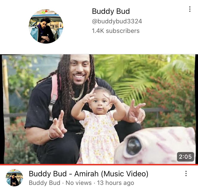 buddy_bud7's tweet photo. Buddy Bud - “Amirah” music video out now!!

#BuddyBud #StayHungry #CortezAndOEz #Pasadena #Altadena #RoseBowl #California #LosAngeles #NewYork #Atlanta #Texas #Florida #Memphis #Louisiana #StLouis #NewMusic #ExplorePage https://t.co/bskqTRfFGa