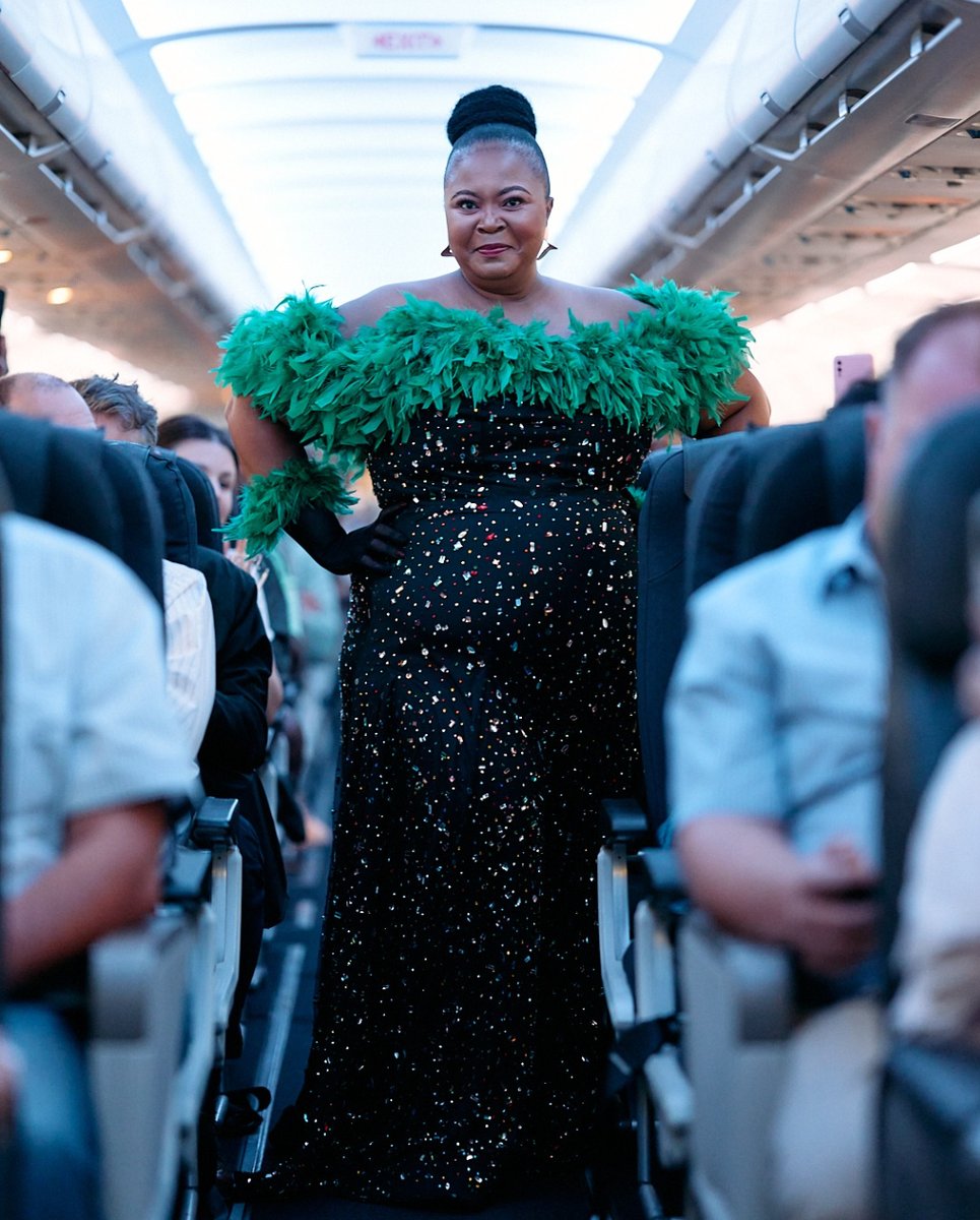 ProudlySA's tweet photo. We razzled and dazzled not once but TWICE🤩. Feast your eyes on our evening "Fashion in The Sky" show with @LiftAirlineSA, and our AMAZING local designers, @oumatema, @ezokhetho &amp; @Biji_LaMaison.

#WearLocalEveryDay #LocalFashionPolice #BuyLocalToCreateJobs https://t.co/QxKGfDfayv